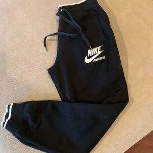 Nike Kids Black Joggers with White Details